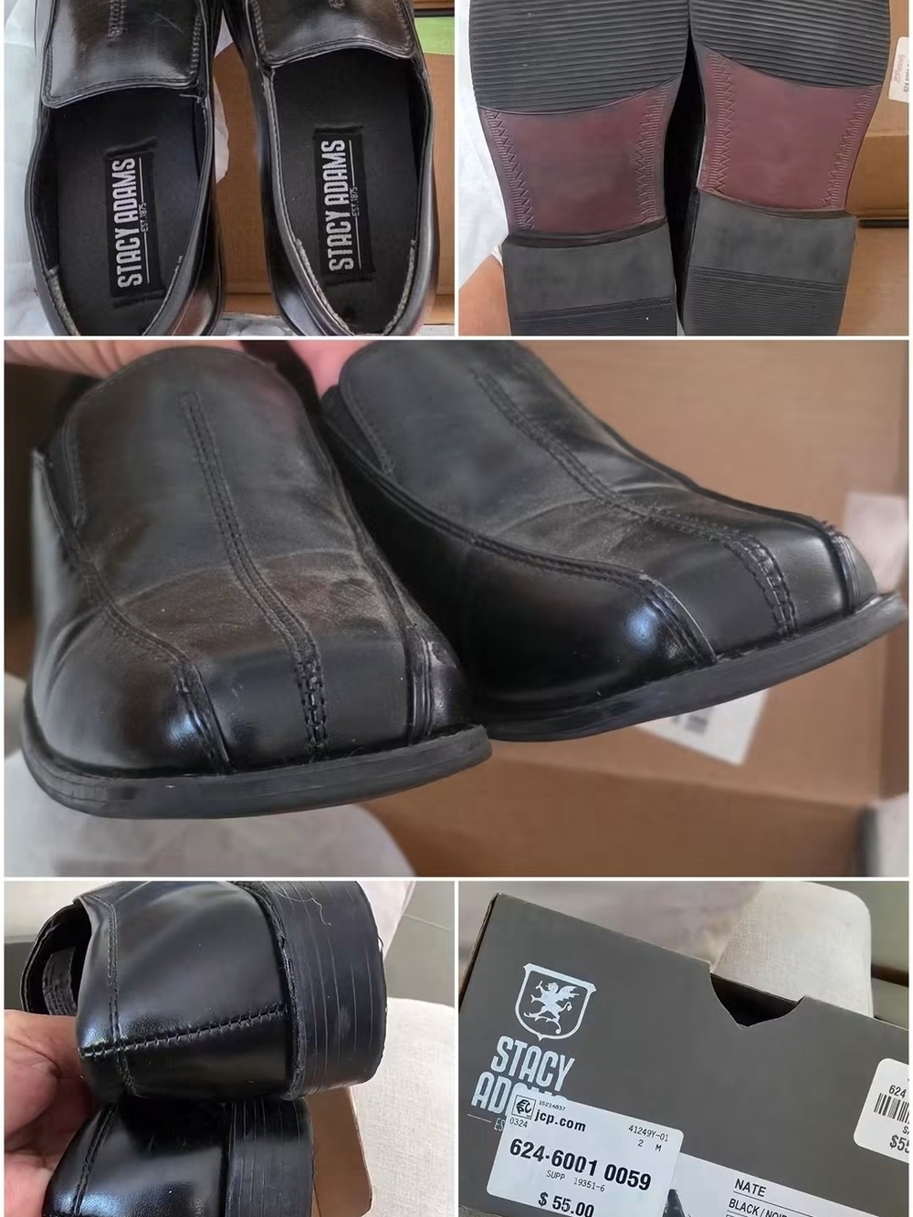 Stacy Adams Nate Men's Black Slip-On Dress Shoes